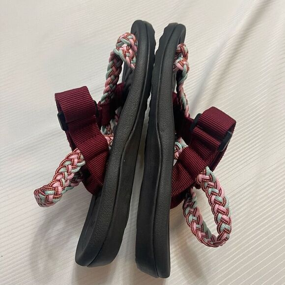 Megnya Sandals Woven Straps Open Toe Pull On Shoes Comfort Womens Size 38 US 8 - Picture 7 of 9